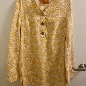 Tory Burch Yellow Floral Tunic